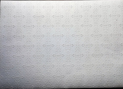 Dollhouse Ceiling Paper Embossed White 1:12 Scale Miniature 17 "x 12"