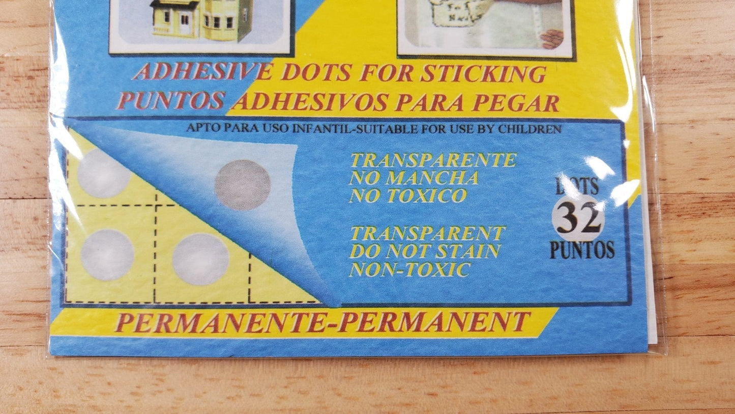 Glue Sticker Dots Permanent 36 Pieces Secure Miniatures Hobbies Dioramas Models - Miniature Crush