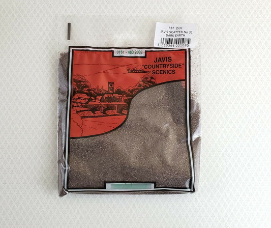 Javis Scatter Dark Earth Fine Ground Scatter JS31 Model RR Dioramas Scenery - Miniature Crush