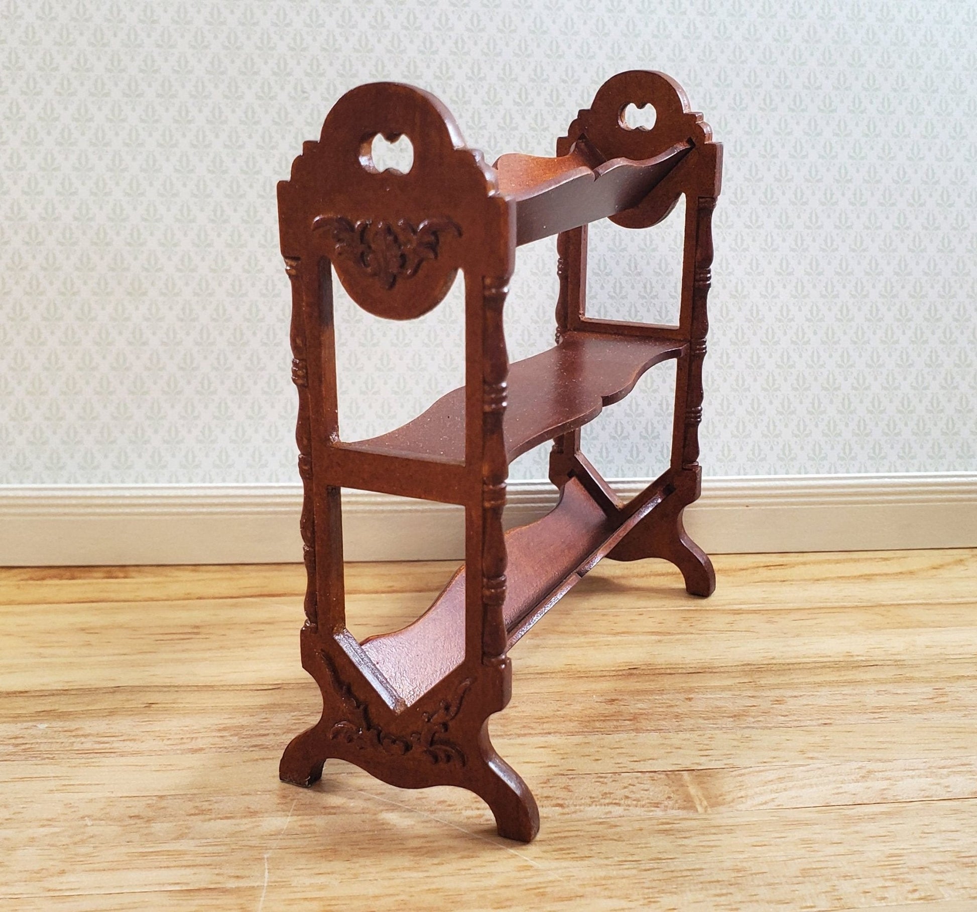 JBM Dollhouse Book Trough Stand Arts and Crafts Style LARGE 1:12 Scale Miniature - Miniature Crush
