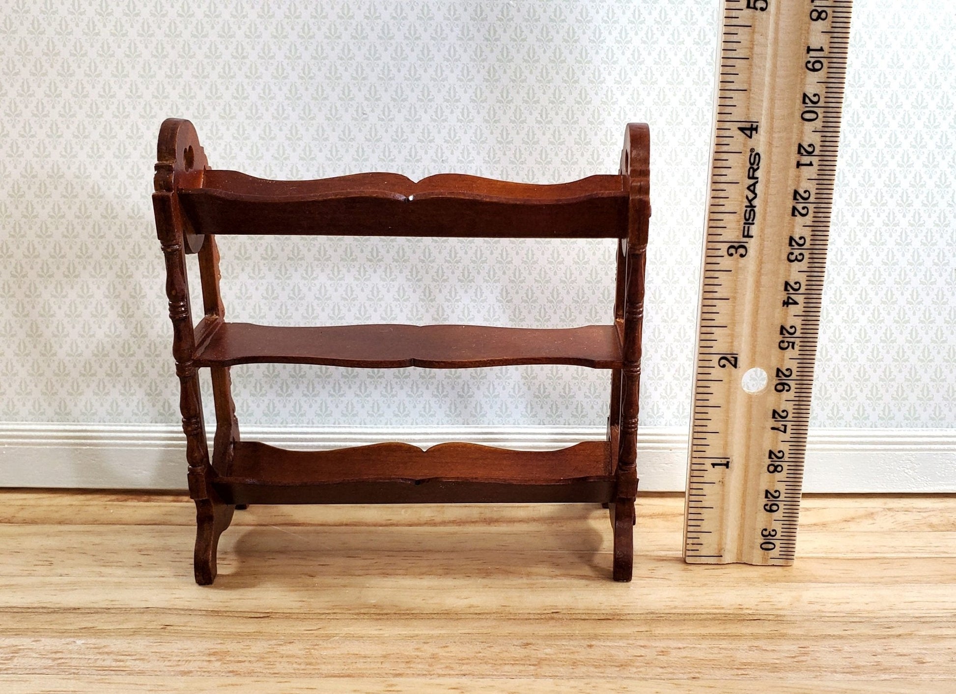 JBM Dollhouse Book Trough Stand Arts and Crafts Style LARGE 1:12 Scale Miniature - Miniature Crush