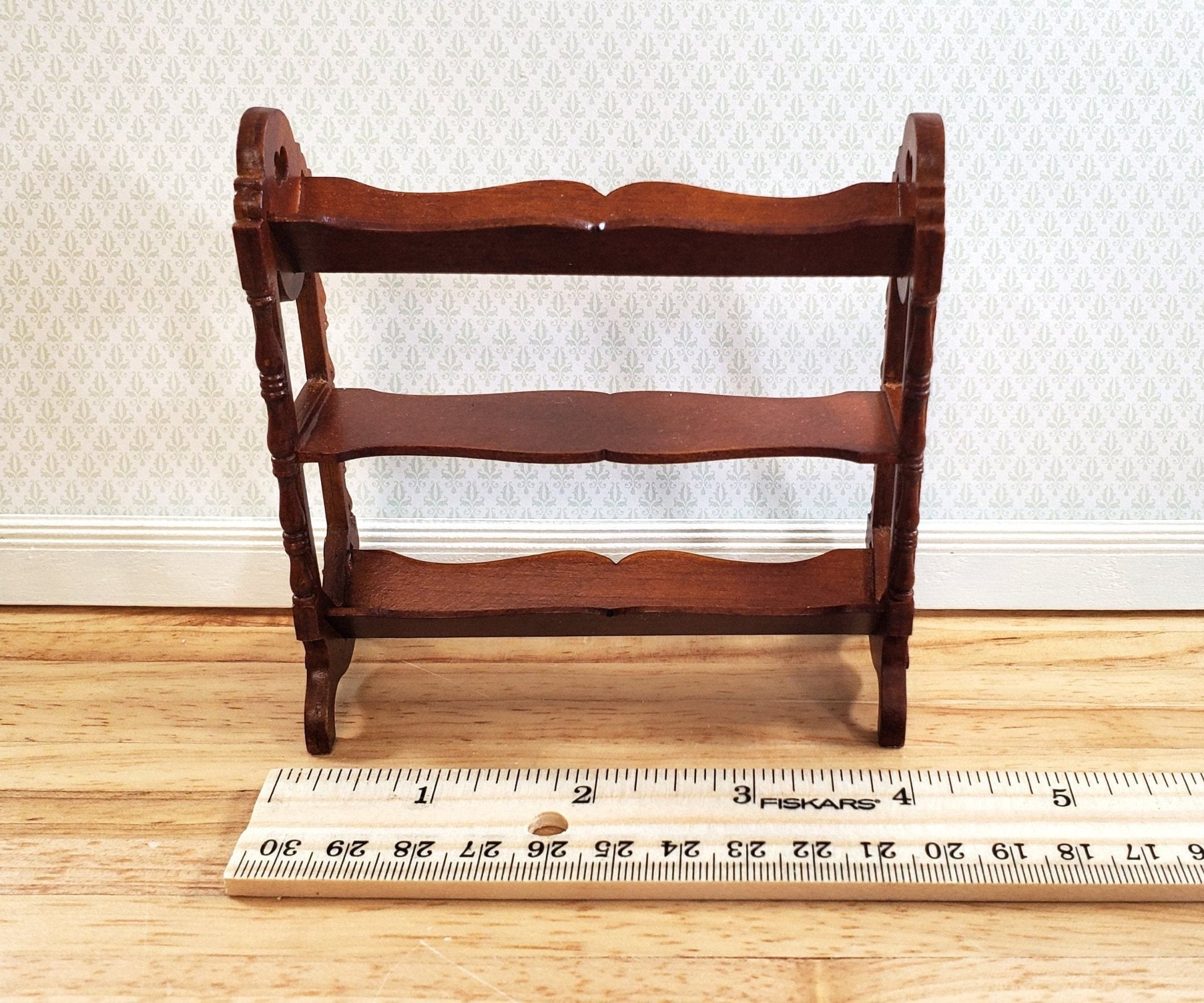 JBM Dollhouse Book Trough Stand Arts and Crafts Style LARGE 1:12 Scale Miniature - Miniature Crush