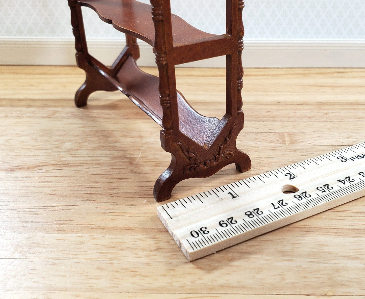 JBM Dollhouse Book Trough Stand Arts and Crafts Style LARGE 1:12 Scale Miniature - Miniature Crush