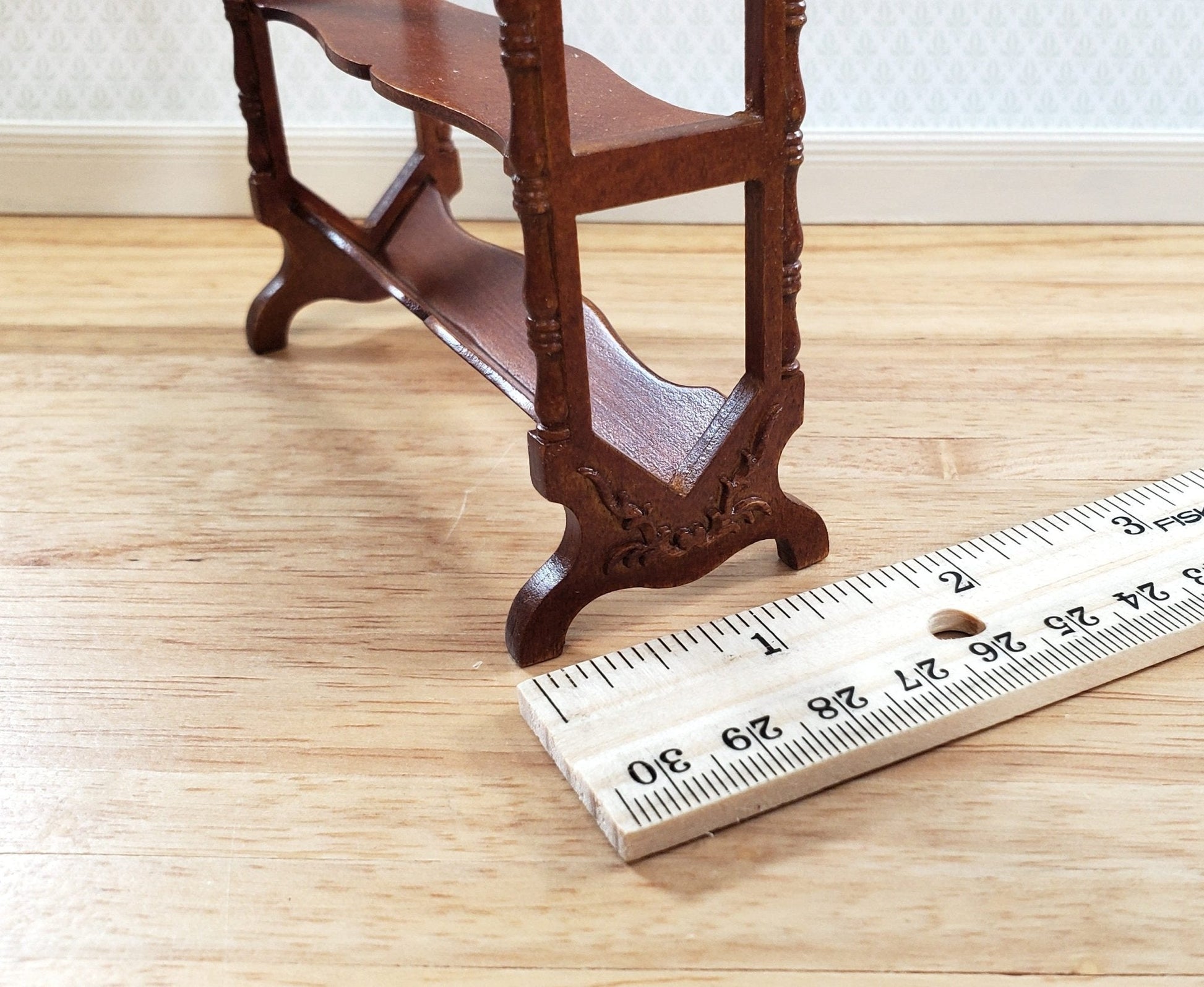 JBM Dollhouse Book Trough Stand Arts and Crafts Style LARGE 1:12 Scale Miniature - Miniature Crush