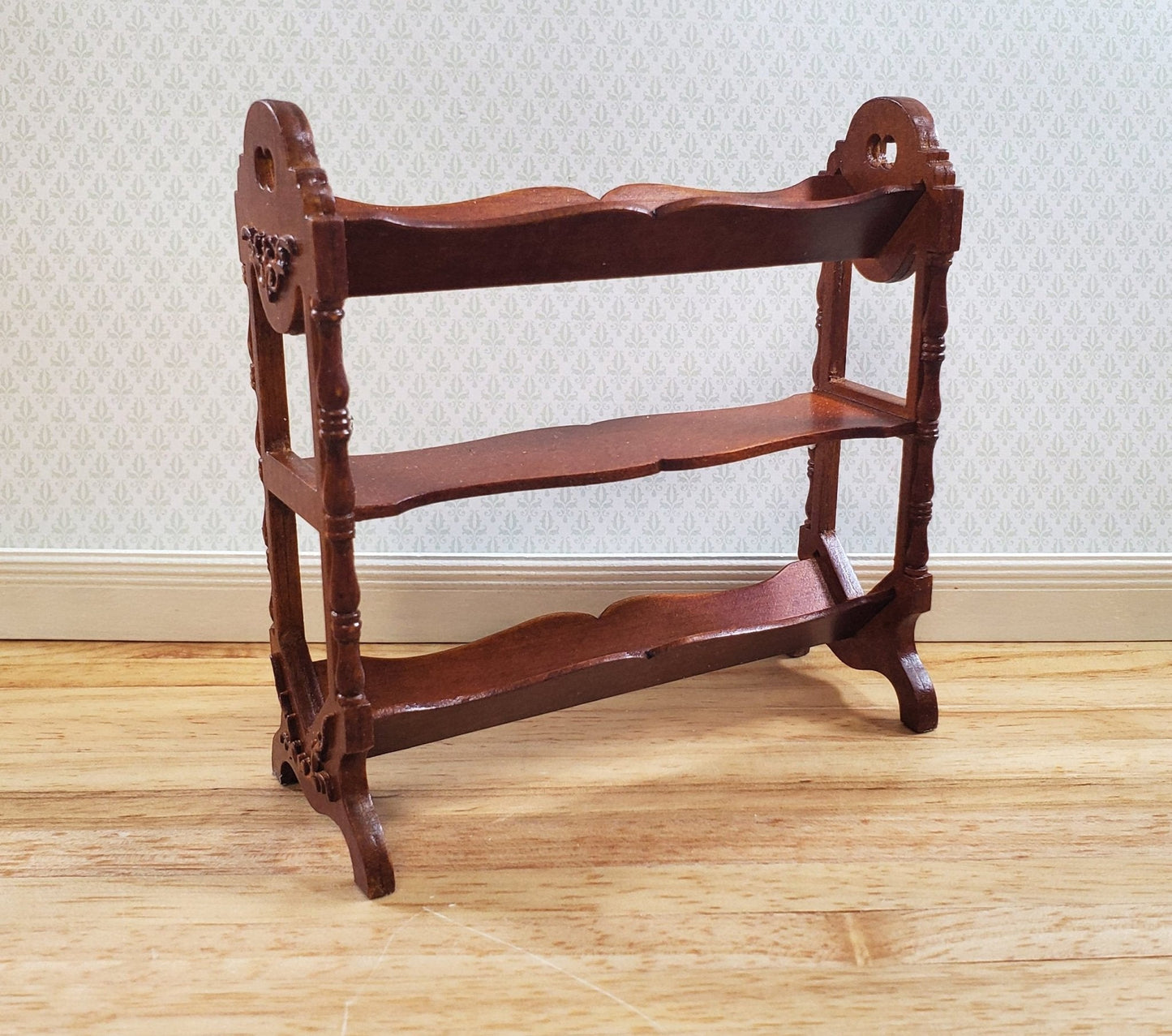 JBM Dollhouse Book Trough Stand Arts and Crafts Style LARGE 1:12 Scale Miniature - Miniature Crush