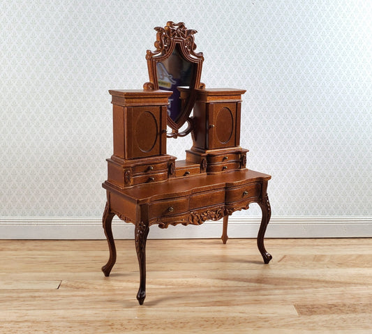 JBM Dollhouse Dressing Table Wood Victorian Style 1:12 Scale Miniature Furniture - Miniature Crush