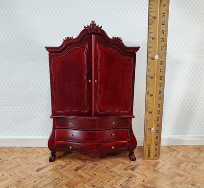 JBM Dutch Baby House Cabinet Dollhouse Large 1:12 Scale Miniature Mahogany Finish - Miniature Crush