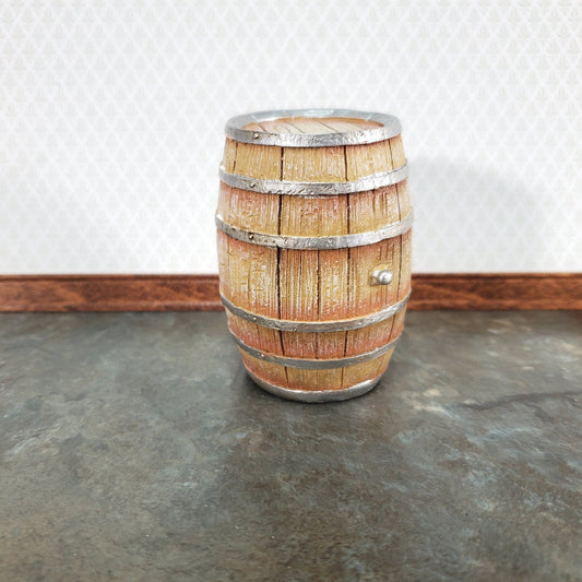 Large Miniature Keg Whiskey or Wine Barrel 2 5/8" tall 1:12 Scale by Reutter - Miniature Crush