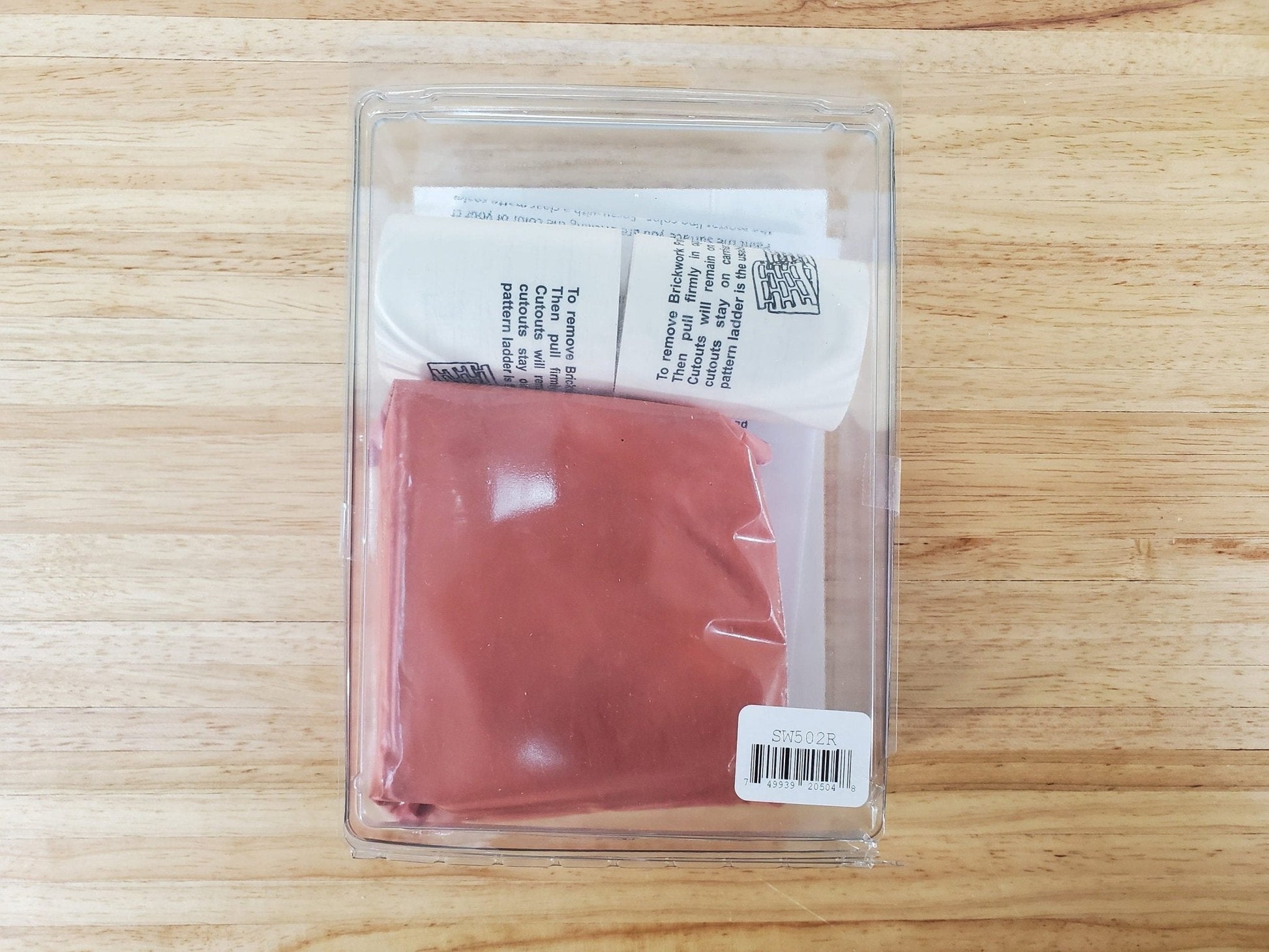 Magic Masonry Red Brick KIT 4.5 Square Feet Stencil and Powder Set 1:12 Scale - Miniature Crush