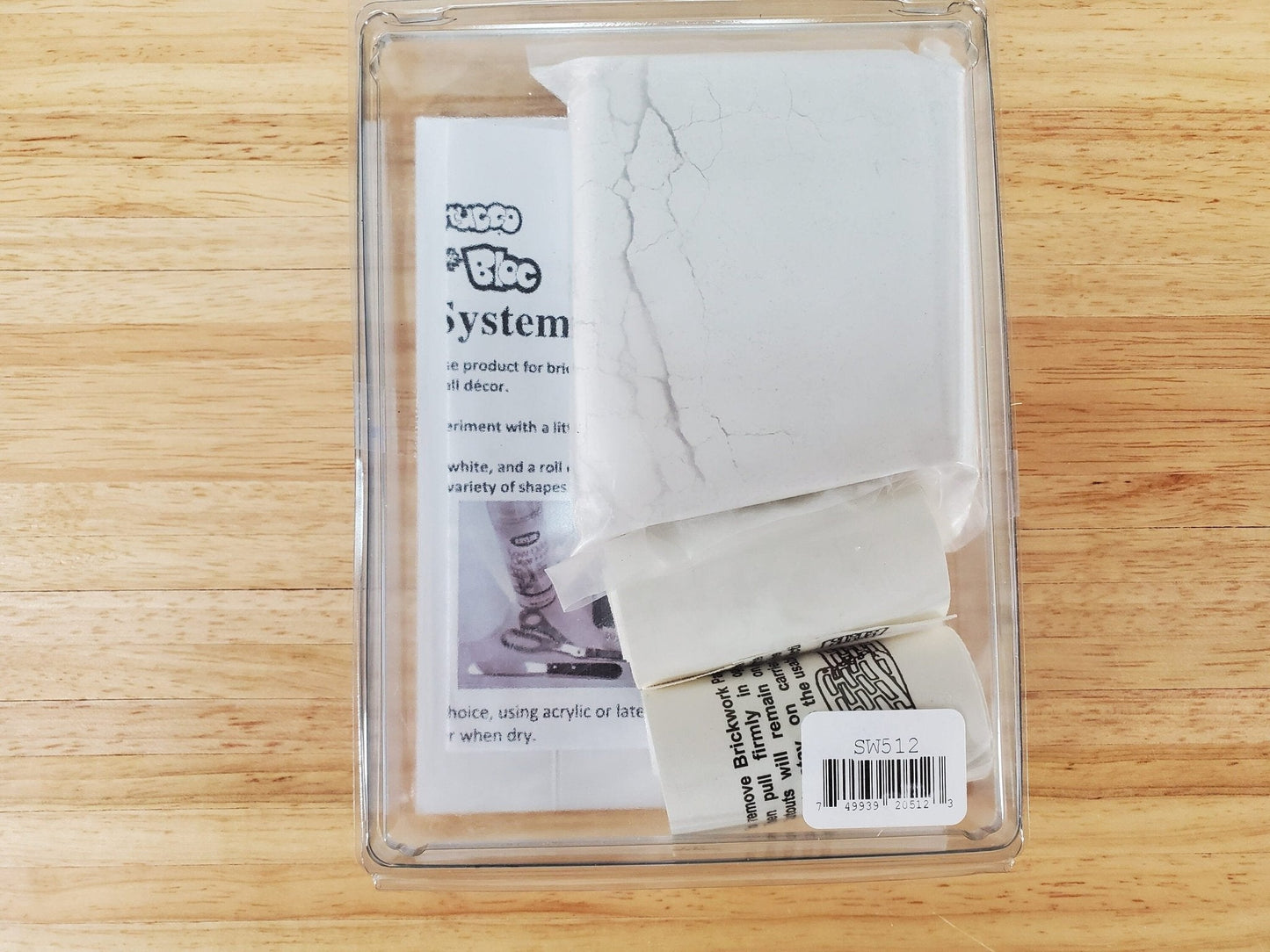 Magic Masonry White Stone KIT 2 Square Feet Stencil and Powder Set 1:12 Scale - Miniature Crush