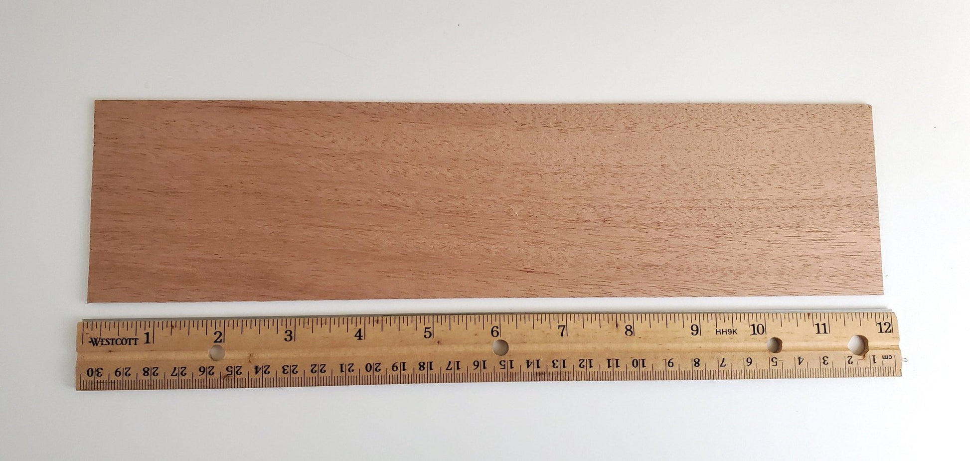 Mahogany Wood Sheet Plank Thin 1/32" Thick x 3" Wide x 12" Long Veneer Kiln Dried - Miniature Crush