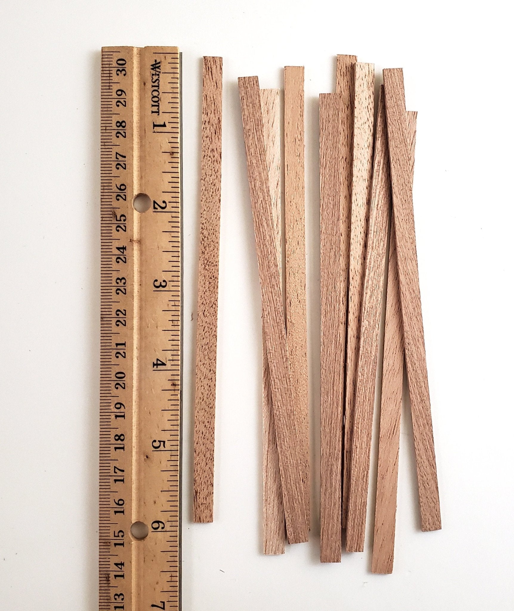 Mahogany Wood Strips 10 Pieces 1/16" x 1/4 x 6" Long Crafts Models Miniatures - Miniature Crush