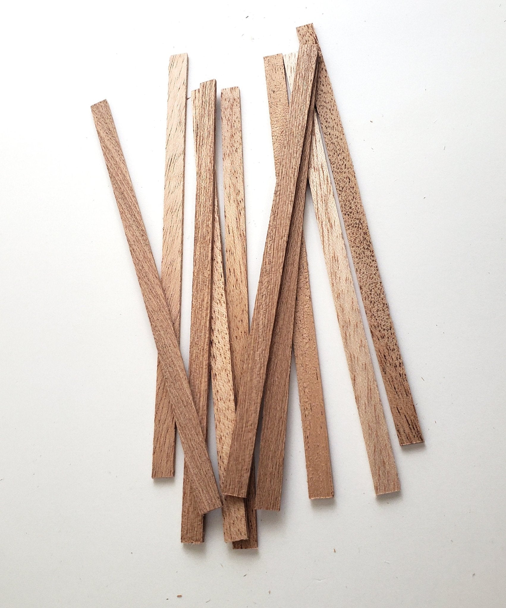 Mahogany Wood Strips 10 Pieces 1/16" x 1/4 x 6" Long Crafts Models Miniatures - Miniature Crush