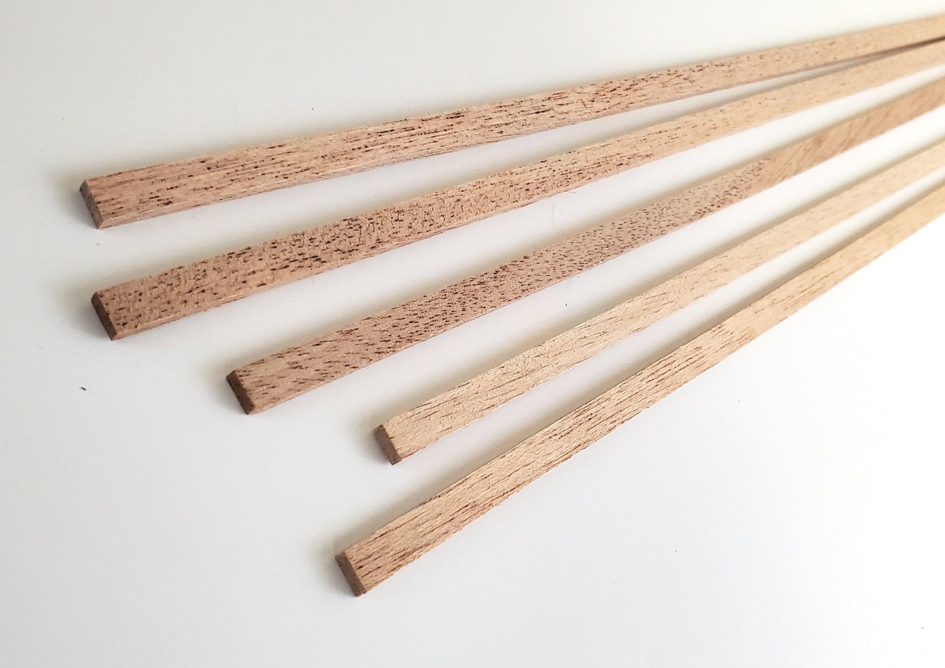 Mahogany Wood Strips x5 1/8" x 1/4 x 18" Long Crafts Models Miniatures - Miniature Crush