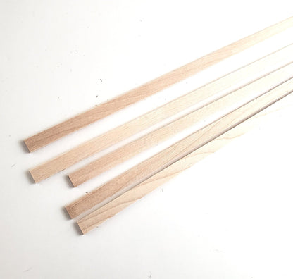 Maple Wood Strips 5 Pieces 1/16" x 1/4" x 18" Long Crafts Models Miniatures - Miniature Crush