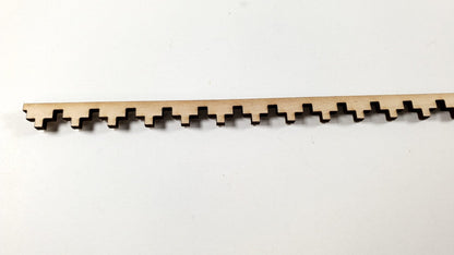 Miniature Aztec Pyramid Style Trim Piece 3/8 x 1/8 x 17 1/2" Scale Model DIY - Miniature Crush