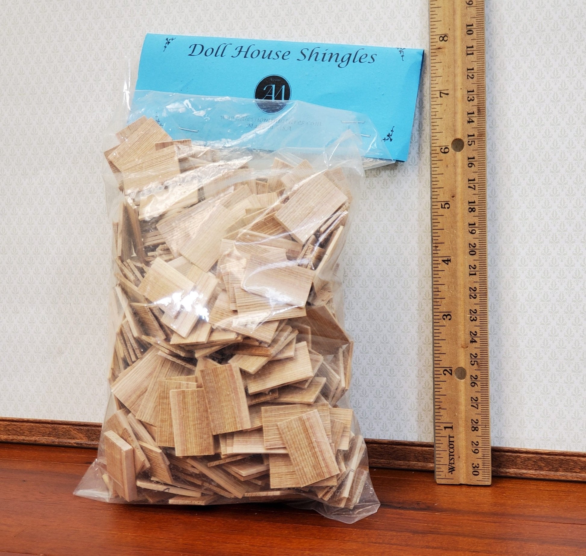 Miniature Cedar Shingles for Dollhouses 400 Piecees 288 Sq Inches from Alessio - Miniature Crush