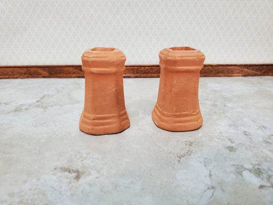 Miniature Chimney Pot Smoke Stack Square Unglazed Terra Cotta for Dollhouses - Miniature Crush
