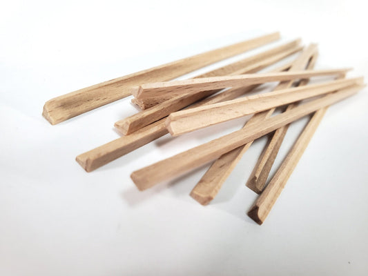 Miniature Cove Molding Trim Wood Strips 10 Pieces 1/8" x 6" long for Dollhouse Building - Miniature Crush