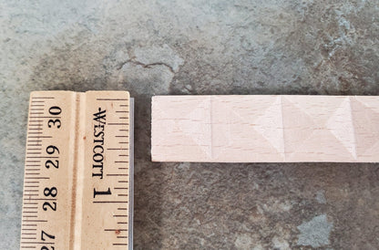Miniature Diamond Trim Wood Relief Molding 11/16" x 18" Dollhouse Ceilings Walls - Miniature Crush