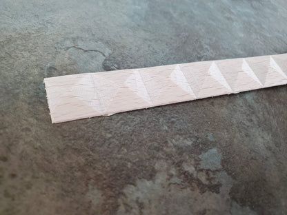 Miniature Diamond Trim Wood Relief Molding 11/16" x 18" Dollhouse Ceilings Walls - Miniature Crush