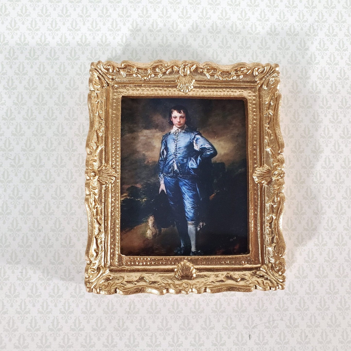 Miniature Framed Print The Blue Boy Gainsborough 1:12 Scale Dollhouse Handmade - Miniature Crush