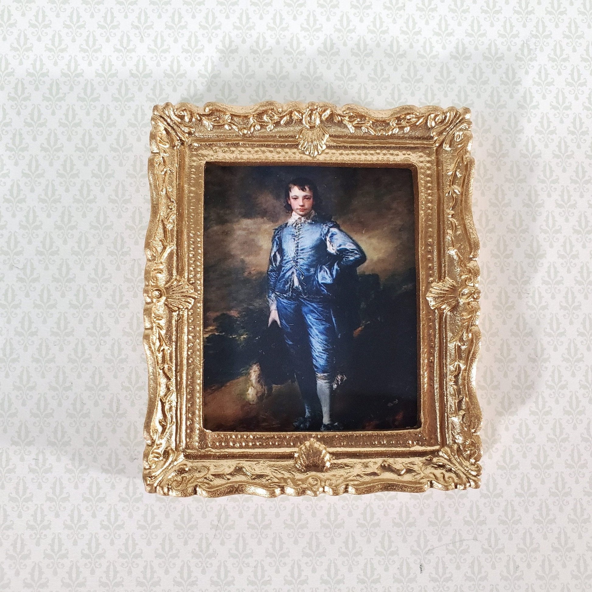 Miniature Framed Print The Blue Boy Gainsborough 1:12 Scale Dollhouse Handmade - Miniature Crush