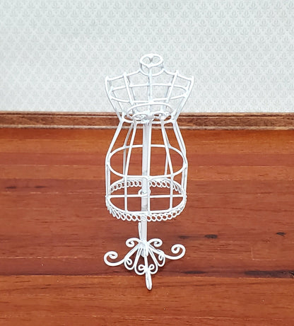 Miniature Mannequin Dressmakers Tailor Dummy Metal White 1:12 Scale Dollhouse Decor - Miniature Crush