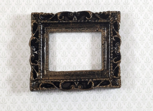 Miniature Picture Frame Fancy Antiqued for Tiny Paintings 1:12 Scale Dollhouse - Miniature Crush