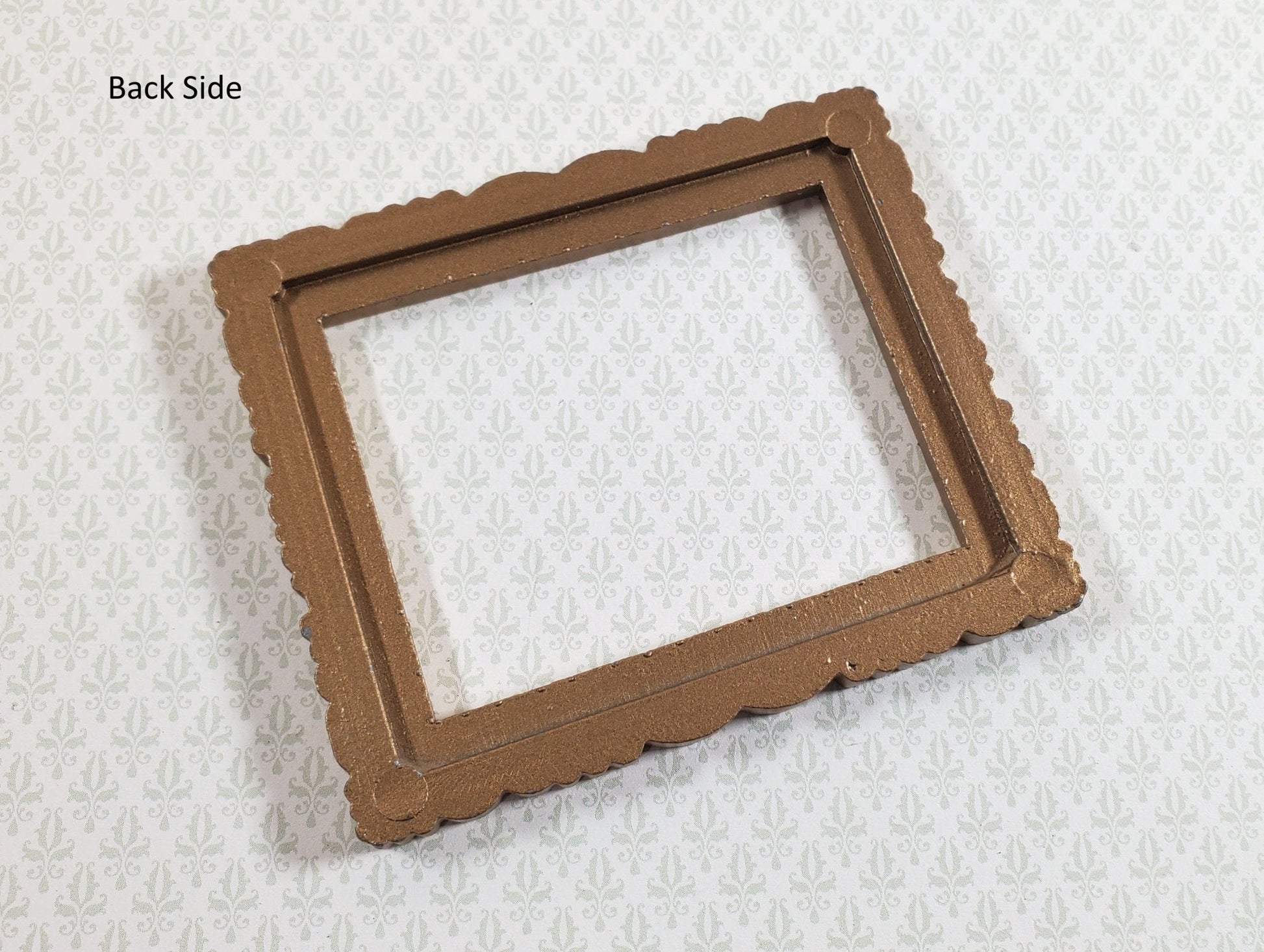 Miniature Picture Frame Metal Gold for Tiny Paintings 1:12 Scale Dollhouse - Miniature Crush