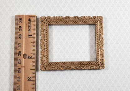 Miniature Picture Frame Metal Gold for Tiny Paintings 1:12 Scale Dollhouse - Miniature Crush