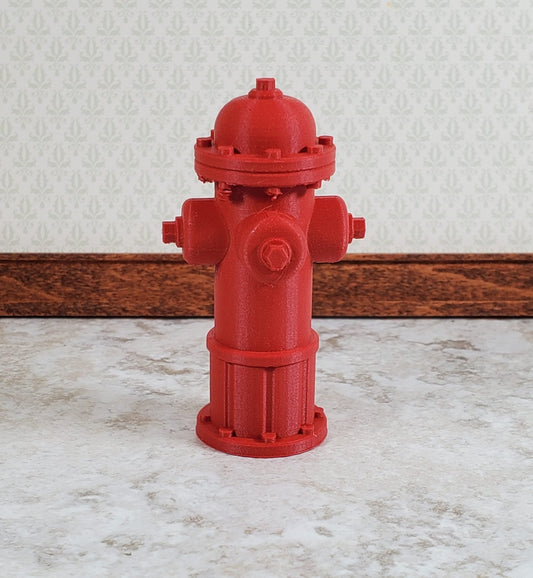 Miniature Red Fire Hydrant 1:12 Scale 3D Printed Scale Model Dioramas 2 1/4" - Miniature Crush