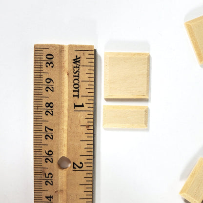 Miniature Small Wood Wall Panels or Corner Stone Bricks 100 Pieces Raised Panels 1:12 Scale - Miniature Crush