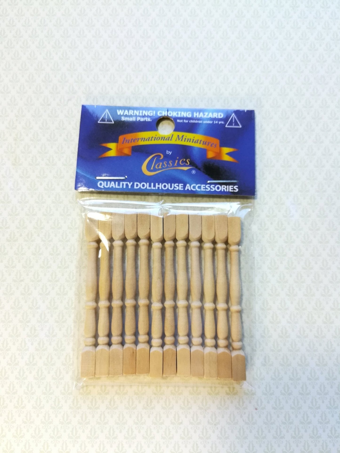 Miniature Spindles Balusters Square Ends 1:12 Scale Dollhouse DIY 2 7/16" Tall - Miniature Crush