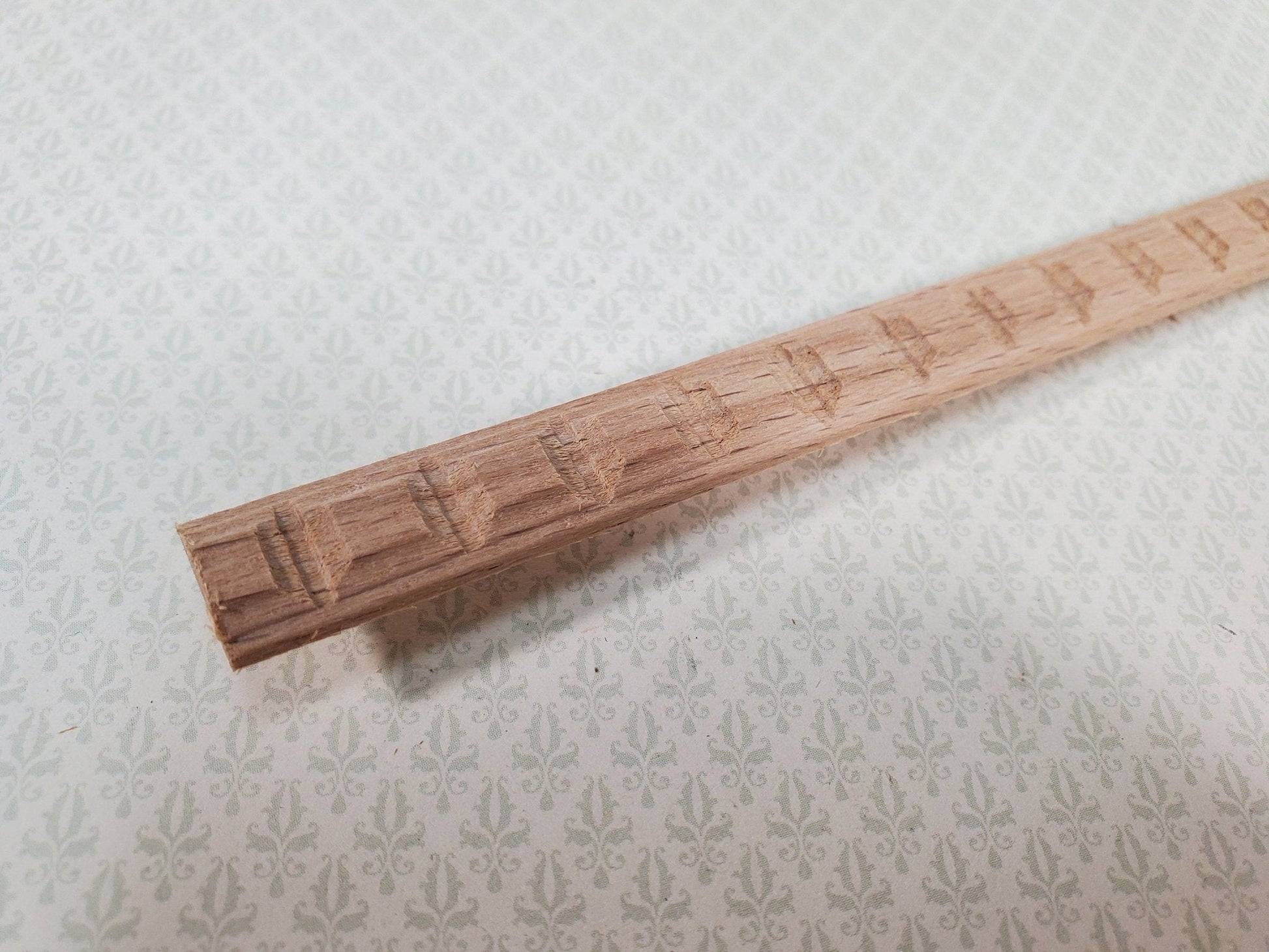 Miniature Square Block Trim Wood Relief Molding 7/16" x 18" Dollhouse Ceilings Walls - Miniature Crush