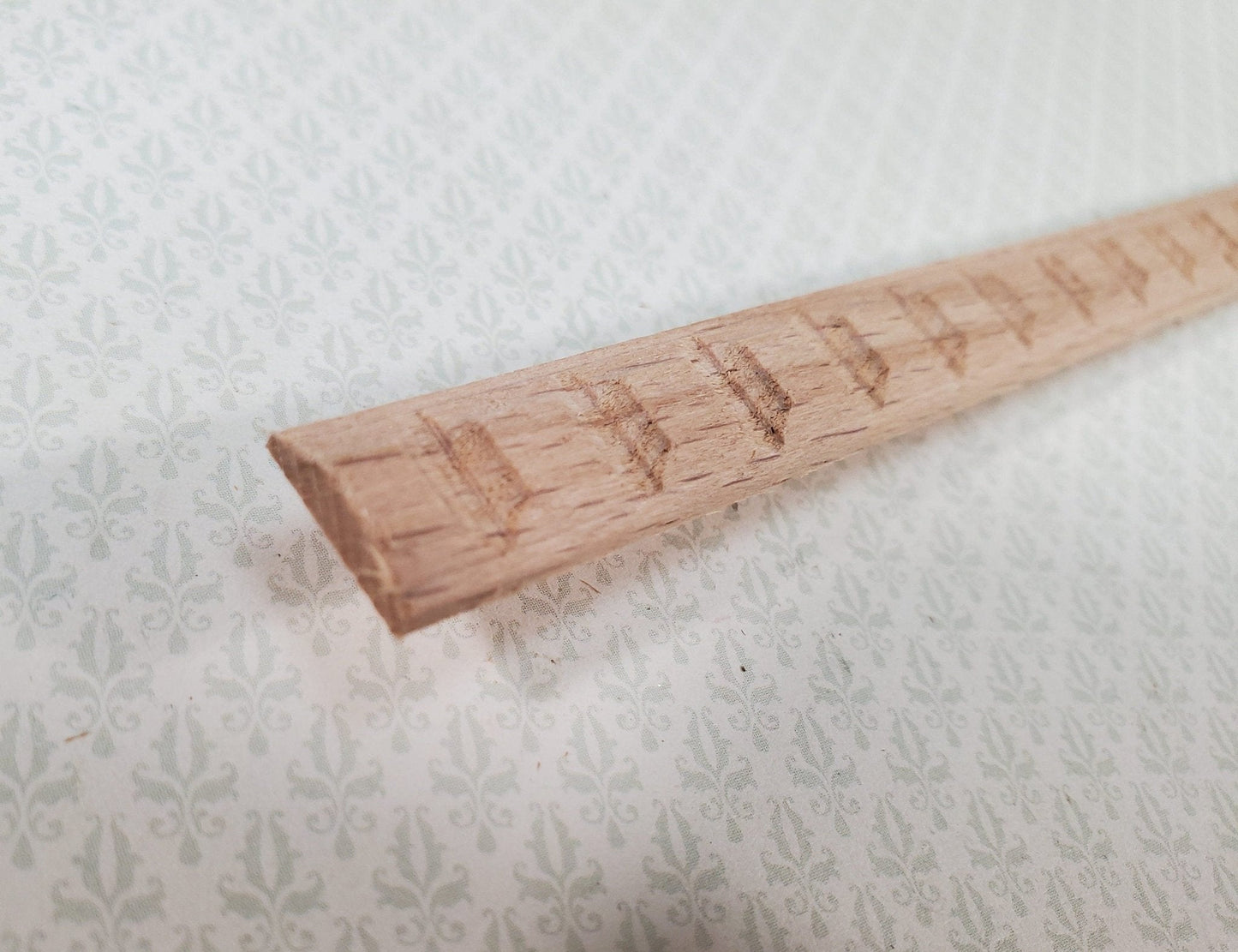Miniature Square Block Trim Wood Relief Molding 7/16" x 18" Dollhouse Ceilings Walls - Miniature Crush