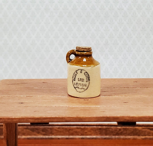 Miniature Stoneware Jug with Cork and Handle Demijohn Printed 1:12 Scale Dollhouse Handmade 20mm - Miniature Crush