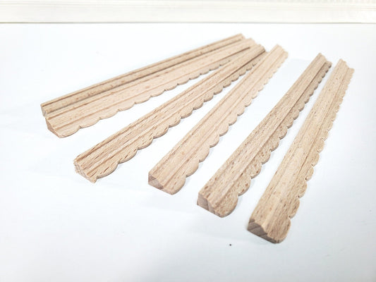 Miniatures 6" Cornice Crown Molding Scrap Trim x6 Pieces 1:12 Scale Building CLA77272 - Miniature Crush