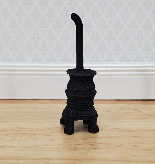 Quarter Scale Parlor Stove 1:48 Dollhouse Miniature Detailed Resin Tiny 1 5/8" Tall - Miniature Crush