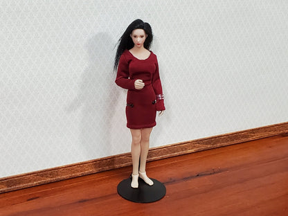 Small Doll Stand Black Metal for 3" - 6" Dolls Slim Waist 1:12 Scale Dolls - Miniature Crush
