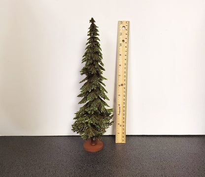 Tall Conifer Evergreen Pine Spruce Tree on Base Scenery 12" Tall Miniature Model RR - Miniature Crush