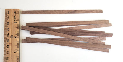 Walnut Wood Strips x10 1/16" x 1/4 x 6" Long Crafts Models Miniatures - Miniature Crush