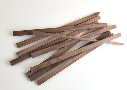 Walnut Wood Strips x10 1/8" x 1/4 x 6" Long Crafts Models Miniatures - Miniature Crush