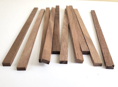 Walnut Wood Strips x10 1/8" x 1/4 x 6" Long Crafts Models Miniatures - Miniature Crush
