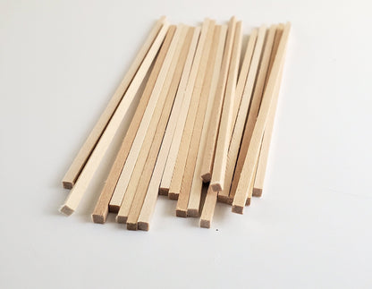Wood Beams Posts 1/8 x 1/8 x 6" long x20 Basswood Model Making Dollhouses Dioramas - Miniature Crush
