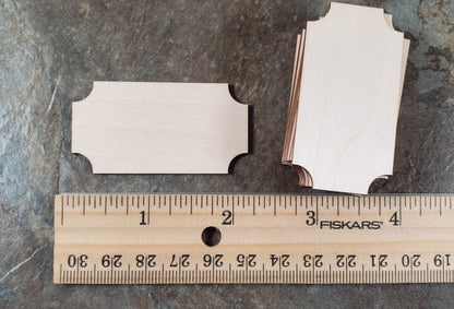 Wood Cut Outs Pieces 10pcs Small Basswood 1/16" thick Blanks Tiles DIY Crafts - Miniature Crush