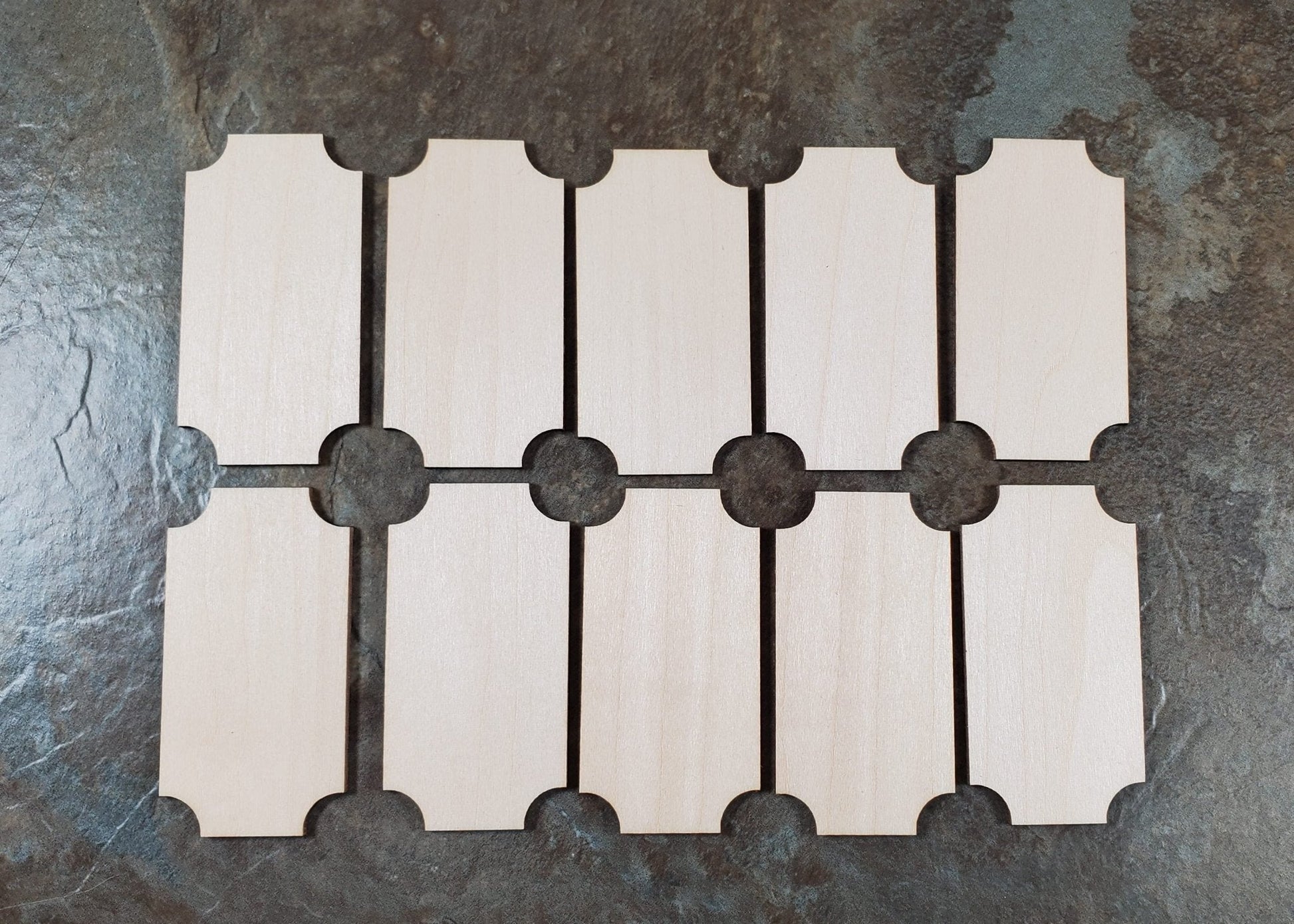 Wood Cut Outs Pieces 10pcs Small Basswood 1/16" thick Blanks Tiles DIY Crafts - Miniature Crush